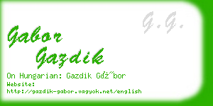 gabor gazdik business card